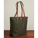 ジッパートート アメリカ製 レザーストラップ オリーブ コットンツイル バッグ ARTIFACT Olive Twill Zipper Tote w/ Leather Straps