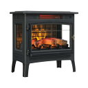 暖炉型 ヒーター 3D 赤外線 電気 ストーブ リモコン付 Duraflame 3D Infrared Electric Fireplace Stove with Remote Control - Portable Indoor Space Heater - DFI-5010 (Black) 家電