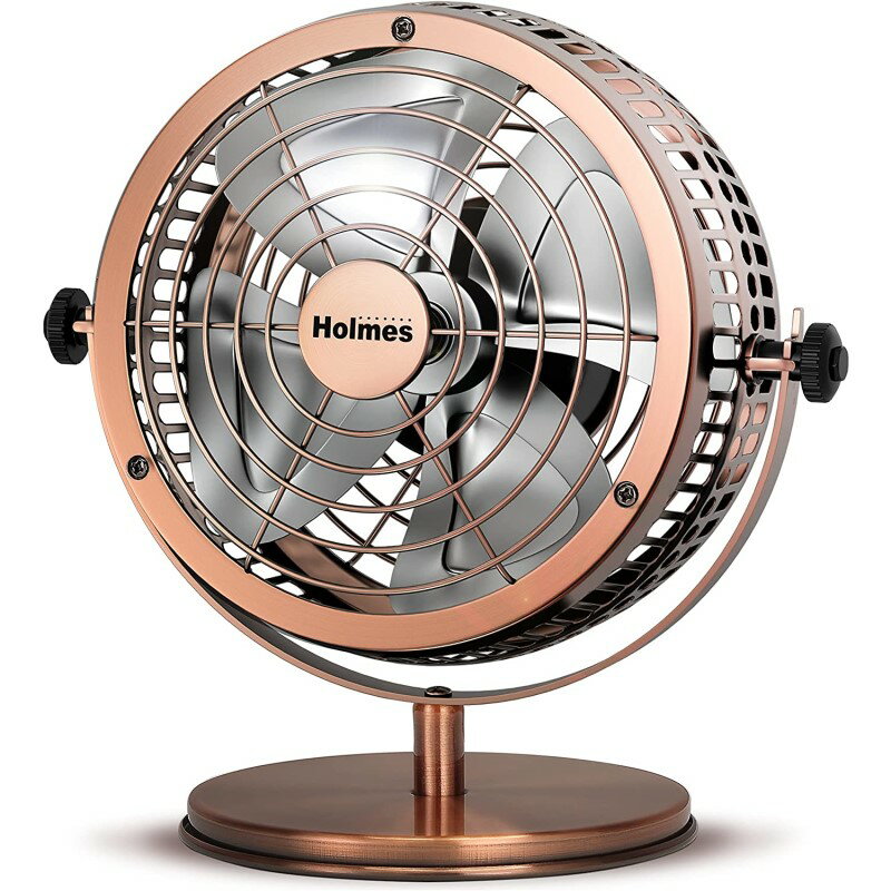 小型扇風機 インテリア ブロンズ ブラック ファン 卓上 扇風機 24cm HOLMES Heritage Desk Fan, 6-Inch 家電