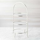 ビュッフェサーバー トレイ 3段 シルバー プレートなしCambridge Satin Nickel 3Tier Stand