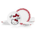 コレール ハローキティ 食器 4組 12点セット ディナーウェア Corelle Hello Kitty 12-piece Dinnerware Set, Service for 4