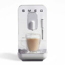 スメッグ社 全自動 豆挽き付 コーヒーメーカー エスプレッソマシン CRATE & BARREL Smeg Fully Automatic Coffee and Espresso Machine with Milk Frother BCC02 家電