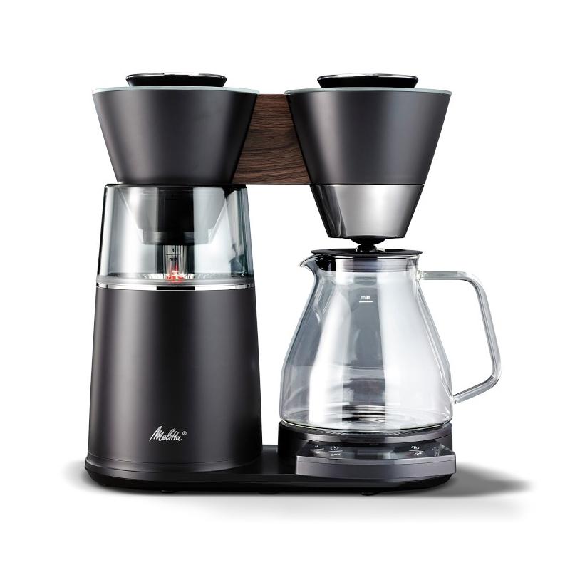 メリタ ウイリアムズ・ソノマ限定 ドリップ コーヒーメーカー 12カップ ダークウッド ステンレス Williams-Sonoma Melitta Vision 12-Cup Luxe Drip Coffee Maker MCM002WULBK1 家電