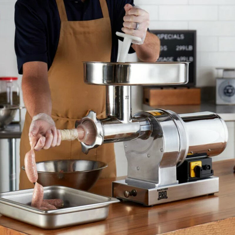 �ߡ��ȥ��饤����� ��̳�ʼ� ��ư������ �ߥ�� 1.5���� Backyard Pro BSG22 Butcher Series #22 Electric Meat Grinder - 120V, 1 1/2 hp ����