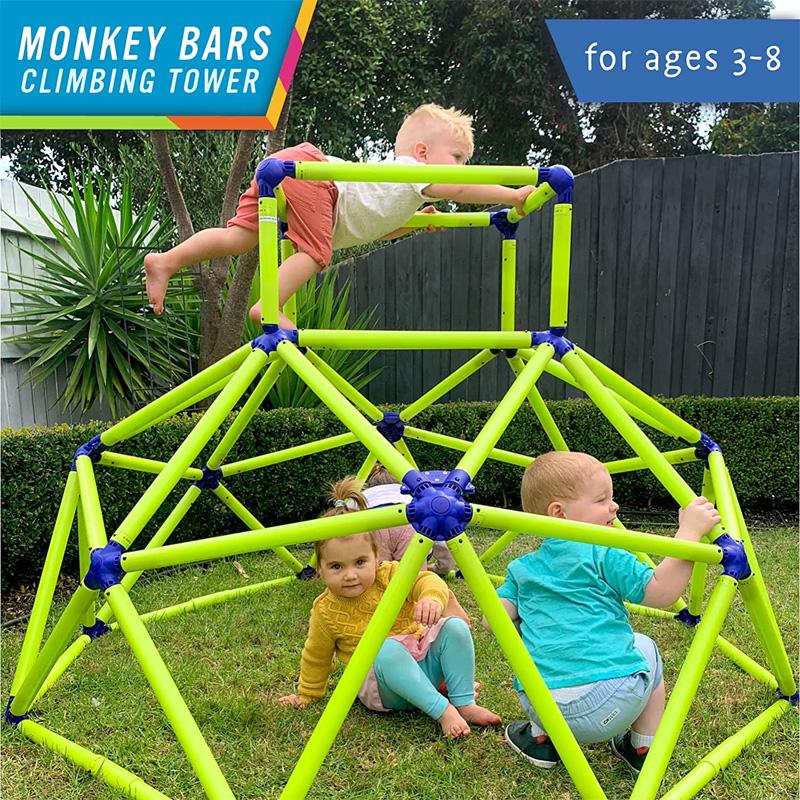 ジャングルジム クライミングタワー 登る 運動 遊び Eezy Peezy Monkey Bars Climbing Tower - Active Outdoor Fun for Kids Ages 3 to 8 Years Old, Green/Blue 2