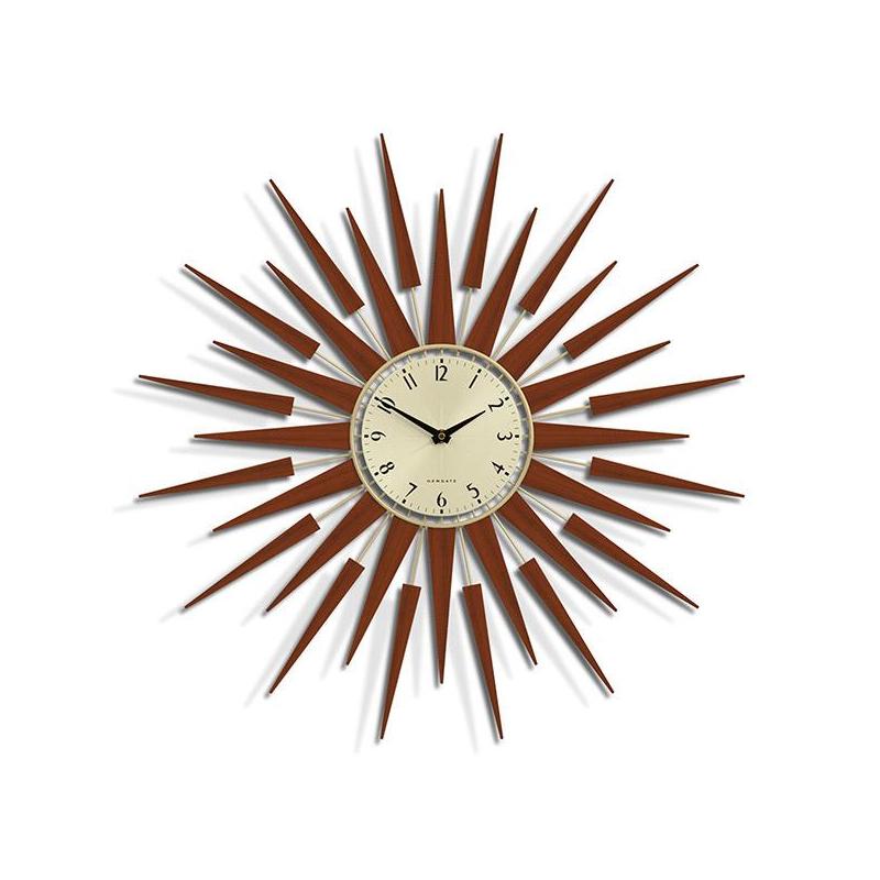 |v ~bhZ`[ j[Q[g EH[NbN a65cm z NEWGATE The Pluto PLUTOG Mid-Century Sunburst Wall Clock | Wooden Sunray