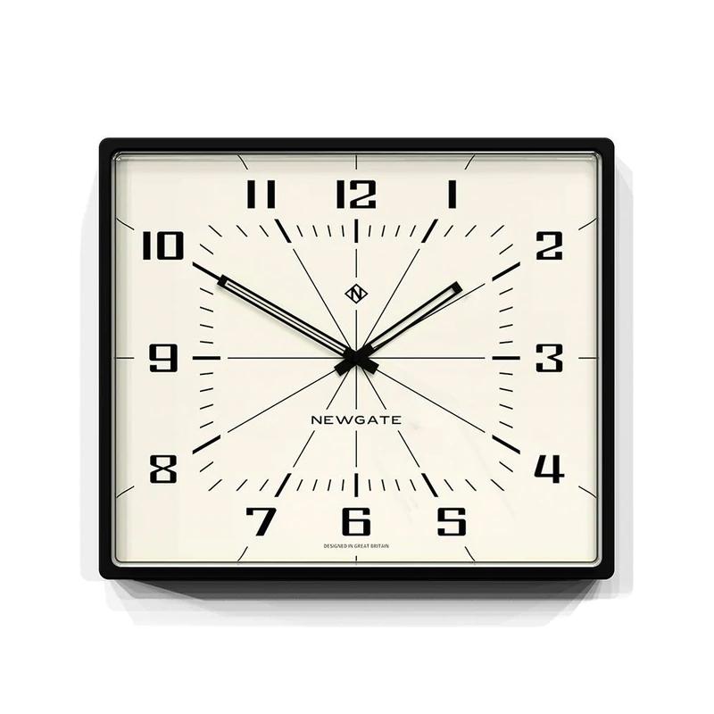 掛け時計 ミッドセンチュリー ニューゲート オフィス ウォールクロック スクエア 四角 Newgate Box Office BOXOF196CK Mid-Century Wall Clock | Cream Dial and Black | Rectangular
