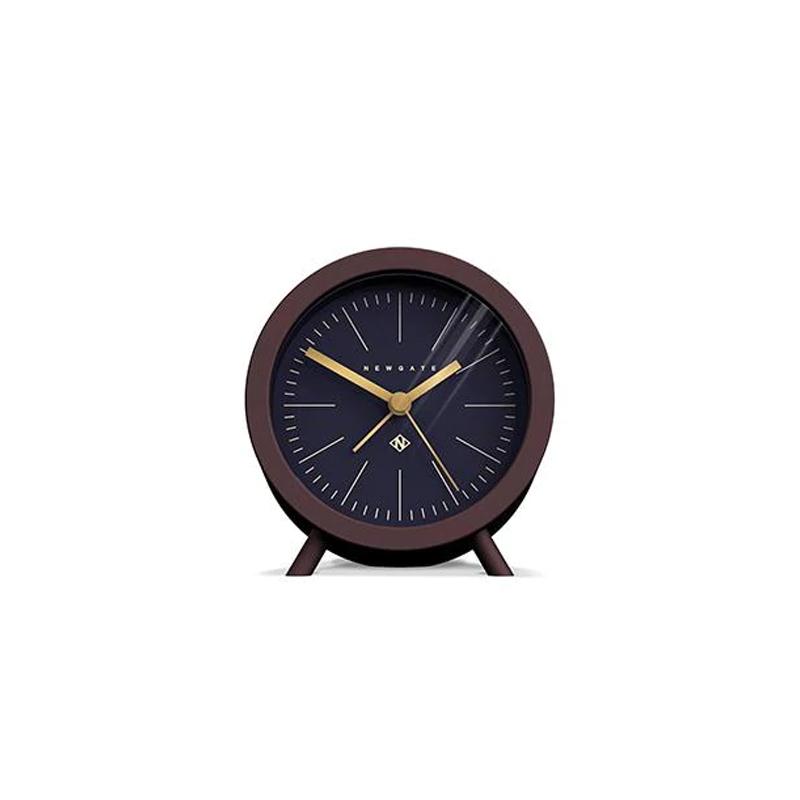 j[Q[g ڊo܂v A[ NbN }bg uE Newgate The Fred FRED413CHK Mid-Century Modern Alarm Clock | Silent 'No Tick' | Chocolate Black
