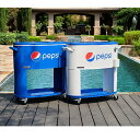 ペプシ ドリンクカート カート型 クーラーボックス 76LPepsi Outdoor Patio Cooler with Wheels 80-Quart Rounded Beverage Rolling Cooler, PS-A207-80PE 1