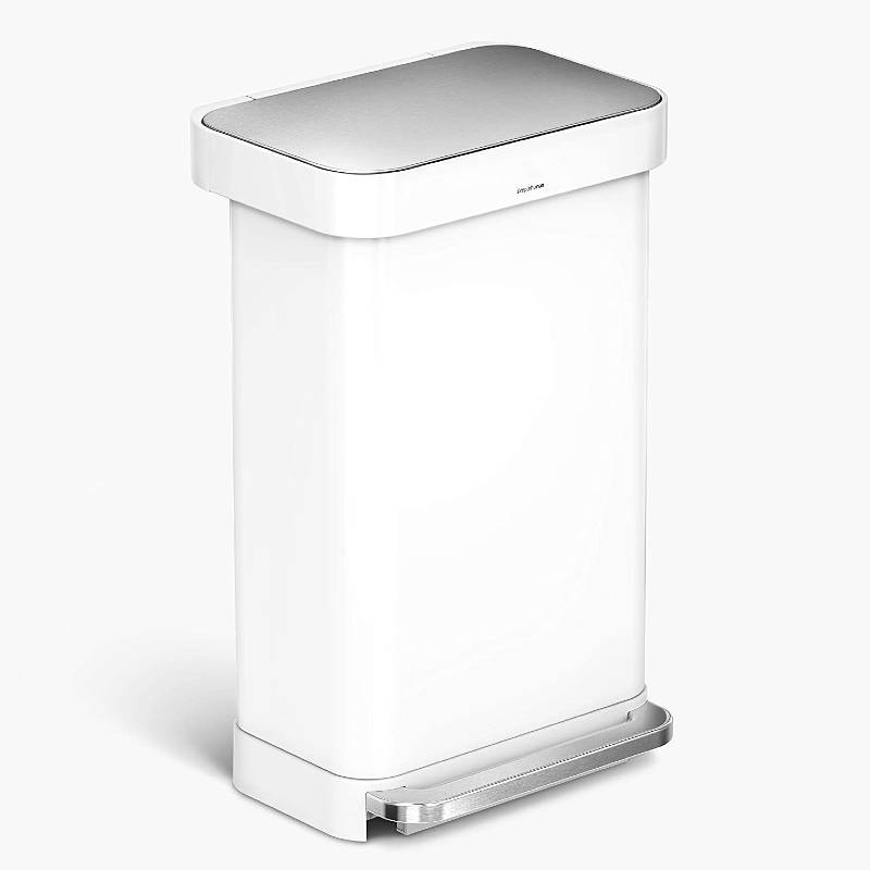 楽天アルファエスパス米国楽天市場店ステップ ゴミ箱 45L プラスチック シンプルヒューマン simplehuman White Plastic 45-Liter Rectangular Step Trash Can