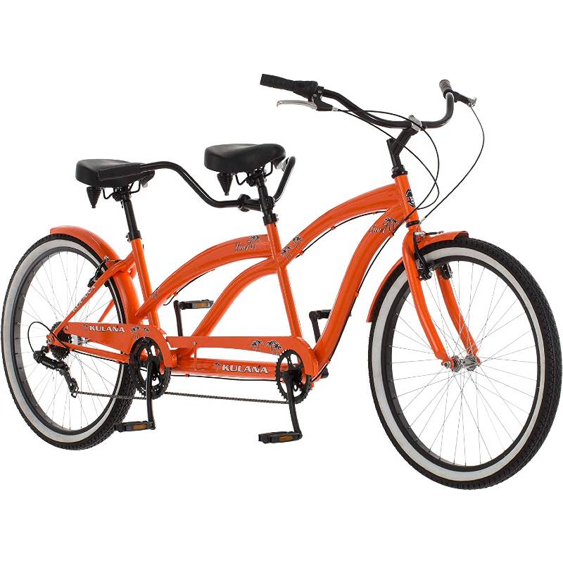 タンデム 自転車 二人乗り 26インチ ビーチクルーザーバイク 7段変速Kulana Lua Tandem Adult Beach Cruiser Bike, 26-Inch Wheels, Single to 7-Speeds, Multiple Colors