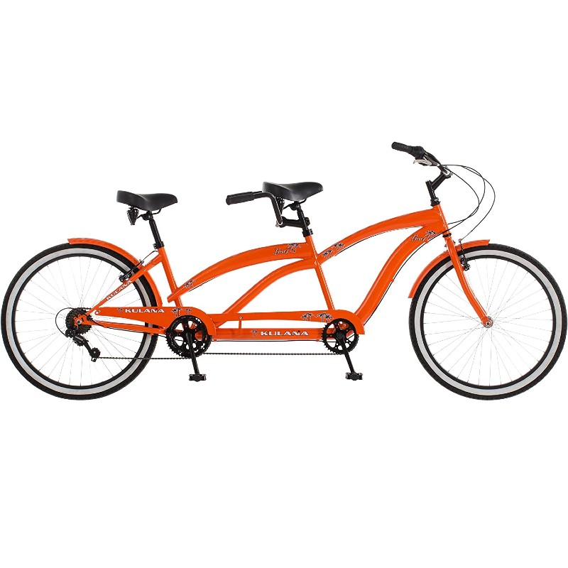 タンデム 自転車 二人乗り 26インチ ビーチクルーザーバイク 7段変速Kulana Lua Tandem Adult Beach Cruiser Bike, 26-Inch Wheels, Single to 7-Speeds, Multiple Colors【組立要】
