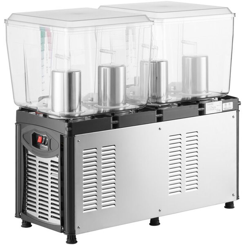 ドリンクサーバー ダブル ディスペンサー イタリア製 38L×2 スプレー攪拌 冷却機能 温度調節可能 レストラン カフェ ホテル Narvon D10G2 Double 10 Gallon Bowl Refrigerated Beverage Dispenser 378D10G2 家電【代引不可】 3