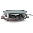 XCX}[ NbgO 8lp ؖ ȉ~ I[o o[Vu SwissMar KF-77068 8-Person Matterhorn Oval Raclette w/ Wood base, reversible cast aluminum Non-Stick grill plate Ɠd