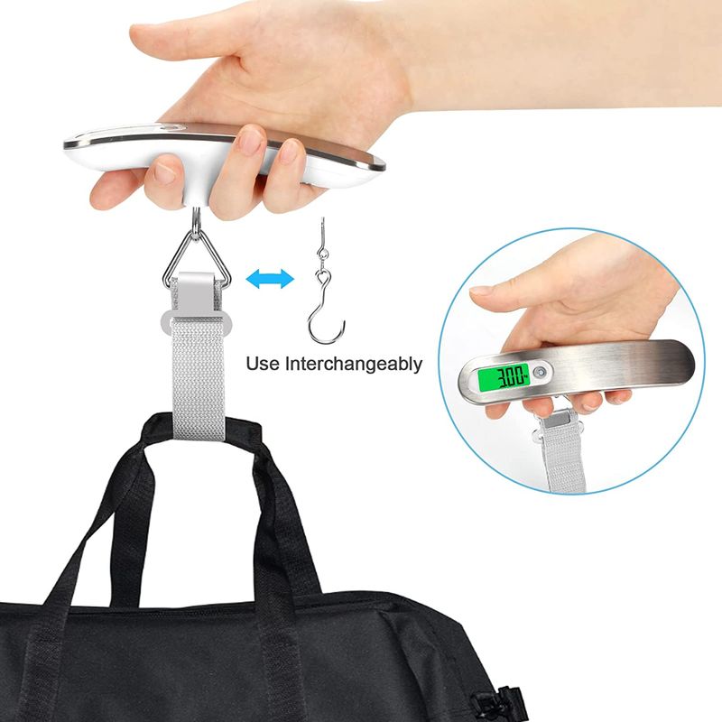 �ǥ����� �饲�å��������� �����ĥ����� ���ʪ ¬�� Luggage Scale High Precision Luggage Weight Scale Portable Suitcase Scale Digital Handheld Electronic 110 Lb/ 50Kg Digital Hanging Scale for Travel with Hook