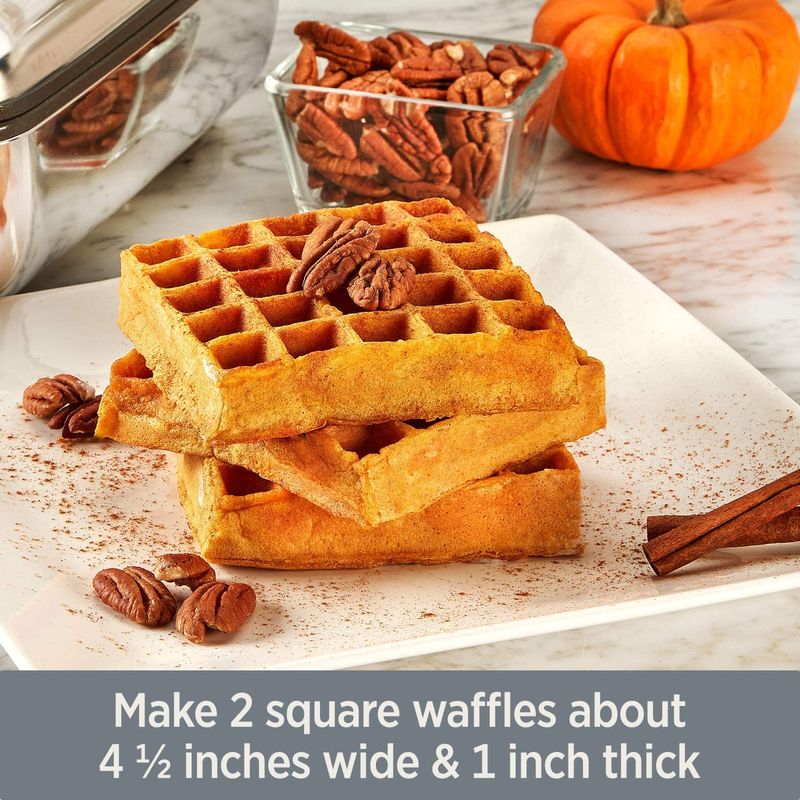 家庭用 オールクラッド ワッフルメーカー 2枚焼 All-Clad Stainless Steel Belgian Waffle Maker with 7 Browning Settings, 2-Square 家電 3