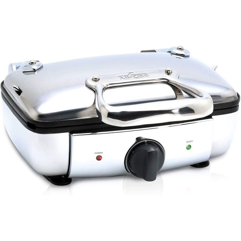 家庭用 オールクラッド ワッフルメーカー 2枚焼 All-Clad Stainless Steel Belgian Waffle Maker with 7 Browning Settings, 2-Square 家電 1