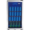 冷蔵庫 117缶 88L ステンレス ガラスドア 高さ82cmx幅45cm ハンドルなし ブルー LED照明 ダンビー Danby DBC117A1BSSDB-6 117 Can Beverage Center, 3.1 Cu.Ft. Freestanding Drinks Refrigerator for Basement 家電