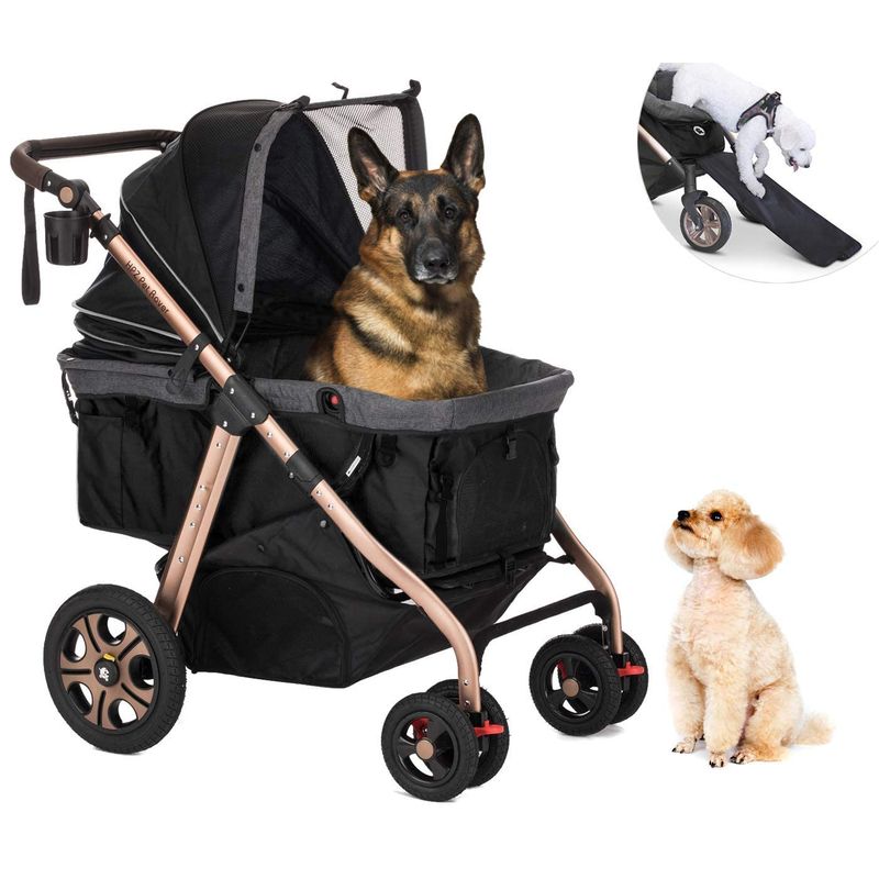 ペット用カート キャリー 大型 43kgまで ドッグ キャット 犬 猫 HPZ Pet Rover Titan-HD Premium Super-Sized Dog/Cat/Pet Stroller SUV Travel Carriage