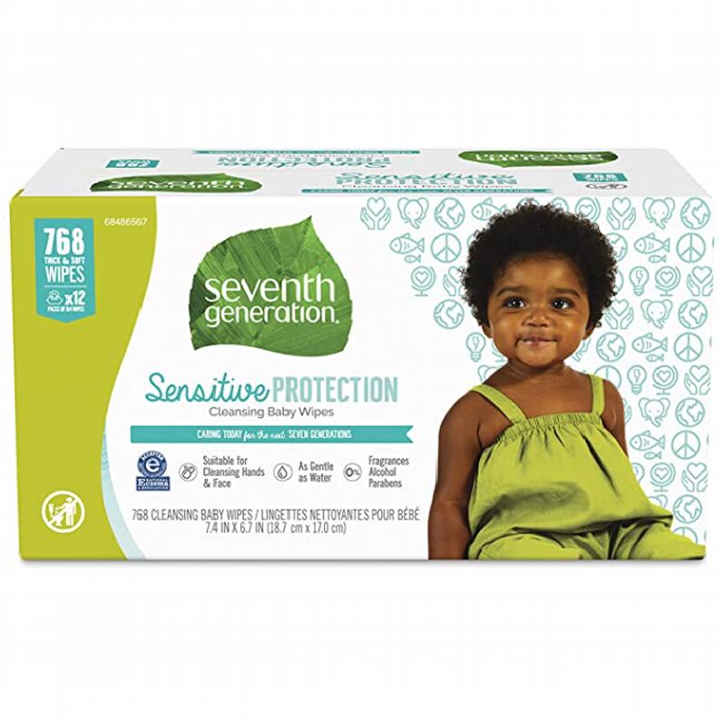 ٥ӡ磻 դ 64 12ѥå    륳 ѥ٥Ի ɷ ֤ 768 ֥󥹥ͥ졼 Seventh Generation Baby Wipes, Free & Clear Unscented and Sensitive, Gentle as Water, with Flip Top Dispenser, 768 count