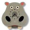 ウォールクロック かば 木製 ウッド 振り子 時計 壁掛け モダン ムース Modern Moose hippo pendulum clock