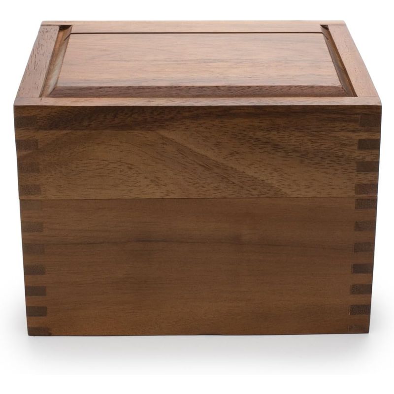 レシピボックス アカシア 木製 Ironwood Gourmet Acacia Wood Recipe Box with Divider Tabs alphaespace-usa-10022396 アルファエスパス米国楽天市場店 サンプル画像3