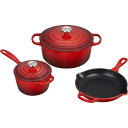 ル・クルーゼ ルクルーゼ クックウェア 鍋 フライパン 3点セット セリース Le Creuset 5 Piece Signature Enameled Cas...