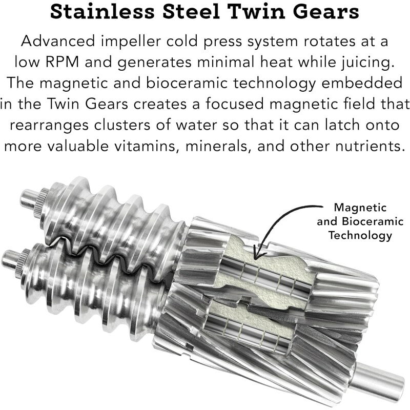 ���塼���� �����륹�ƥ�쥹 �ĥ��󥮥� ������ɥץ쥹Greenstar 5 Stainless Steel Twin Gear Cold Press Masticating Juicer ����