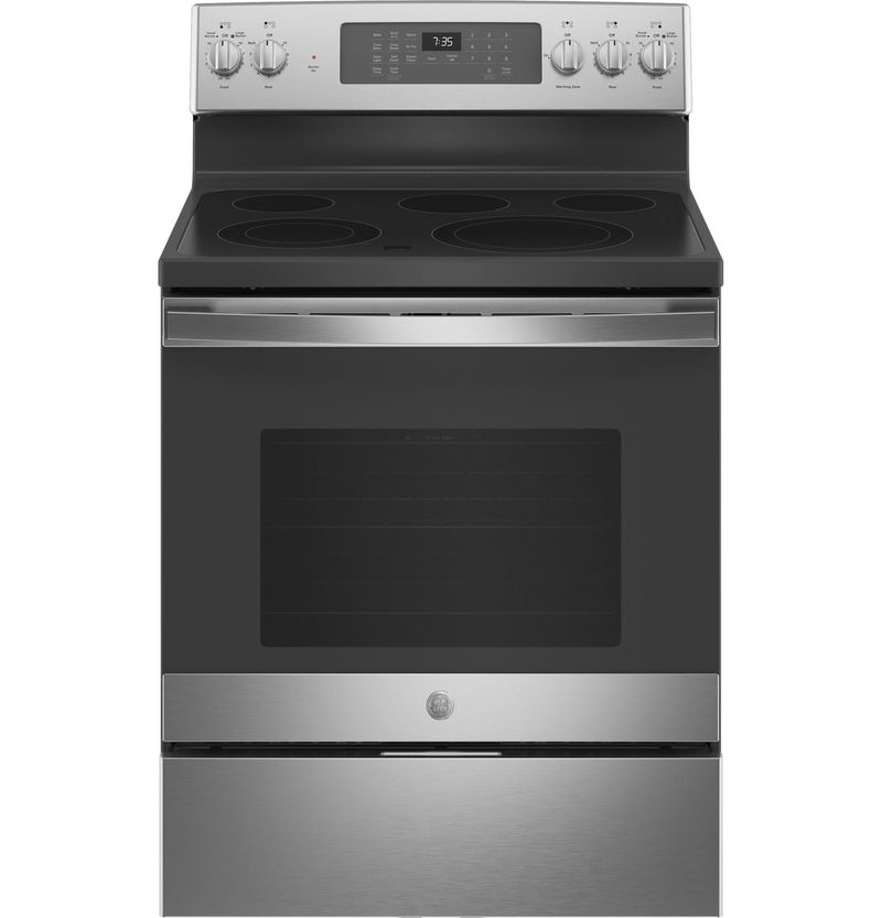 GE コンベクションオーブンレンジ IH 調理器 クッキングヒーター 5口 GE 30" Free-Standing Electric Convection Range with No Preheat Air Fry 家電