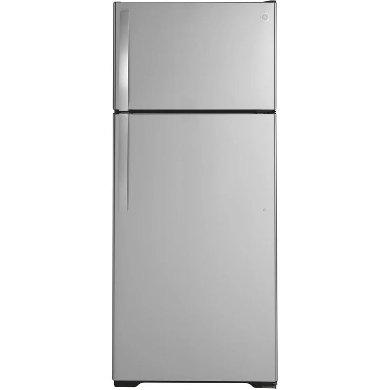 GE 冷蔵庫 冷凍庫 496L 指紋防止 ステンレス 幅71cm LED照明 自動霜取 GE GTS18HYNRFS 28 Inch Top Freezer Refrigerator with 17.5 Cu. Ft. Capacity 家電 【代引不可】