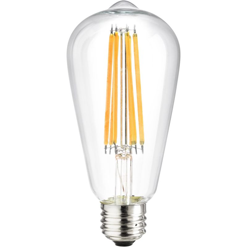 サンライト LED電球 60W相当 アンティーク エジソンスタイル Sunlite 80890-SU LED ST19 Filament Style Edison Light Bulb 6 Watts (60W Equivalent), 600 Lumens, Medium Base (E26), Dimmable, UL Listed, 1 Pack 2700K - Warm White