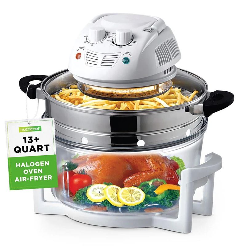 Other - ハロゲン 遠赤外線 テーブルトップ ガラス コンベクションオーブン エアフライ ヌートリシェフ NutriChef Halogen Oven Air-Fryer / Infrared Convection Cooker AZPKAIRFR48