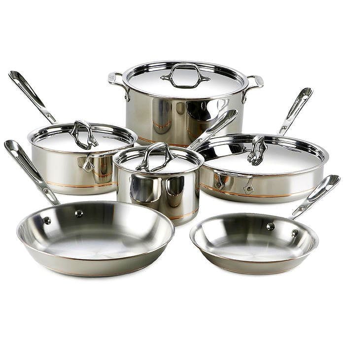 I[Nbh  Rbp[ tCp  10_Zbg All-Clad Copper Core 10-Piece Cookware Set 600822SS ysz