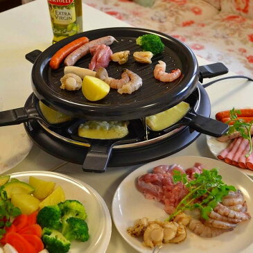 スイス料理 ラクレットグリル ラクレットオーブンParty Grill and Raclette Panチーズフォンデュ ホットプレート チーズ料理【日本語説明書付】 家電