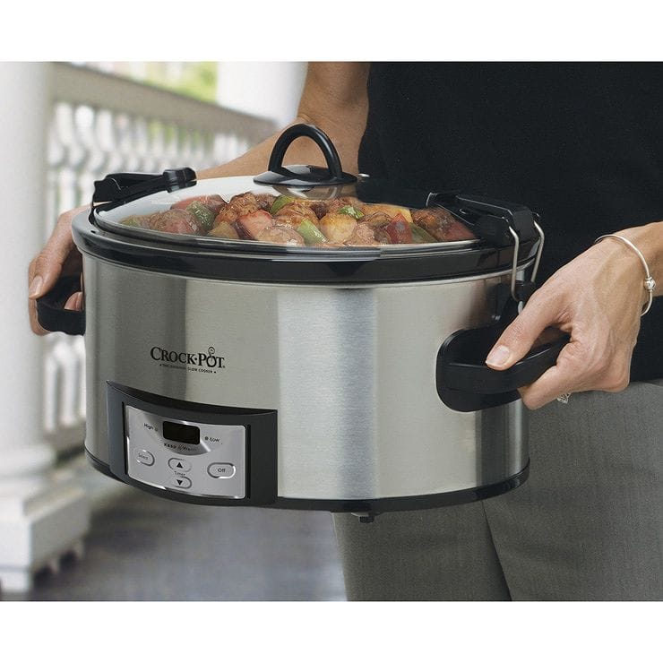 スロークッカー クロックポット 5.6L クック＆キャリー オーバル ステンレス製 Cro...