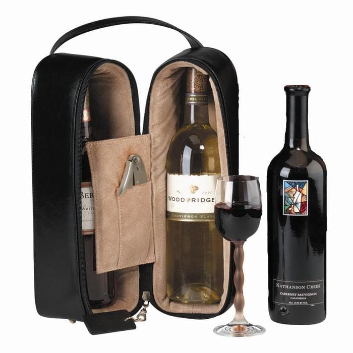 vCP[X 2{ Royce Leather Double Wine Presentation Case