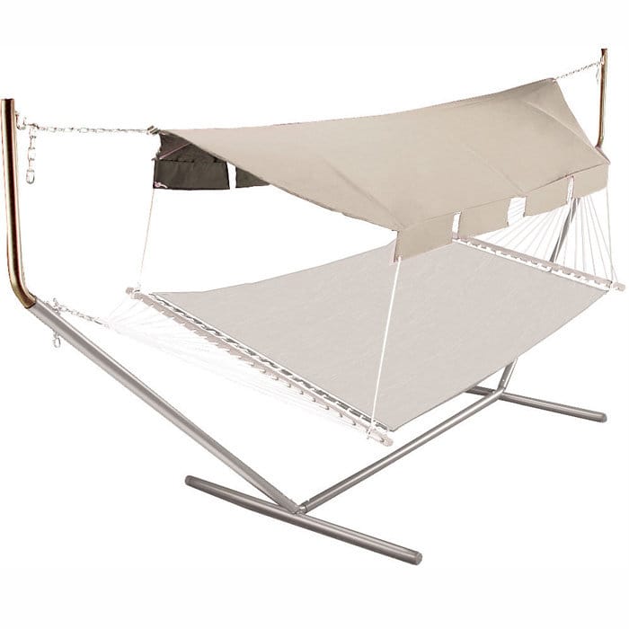 屋根付 ハンモック ブラウン ポール Hammock Canopy Natural Canopy/Taupe Poles