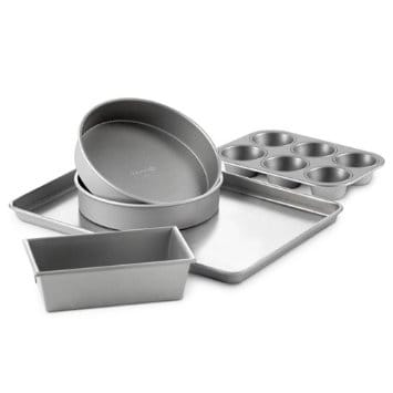 Jt@ P[L^ }tB^ 5_Zbg Calphalon 5-pc. Nonstick Nonstick Bakeware Set Gray 1826026