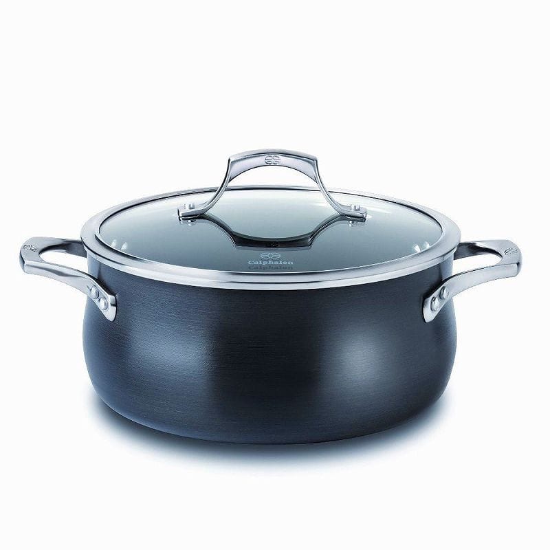 カルファロン 4.7L フタ付 両手鍋 PFOAフリー Calphalon Unison 5-Quart Nonstick Dutch Oven with Cover 1795044