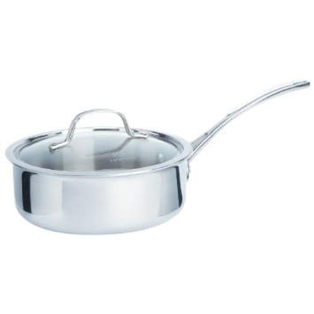 カルファロン 2.3L シャローソースパン・フタ付浅型片手鍋 Calphalon Tri-Ply Stainless Steel 2-1/2-Quart Shallow Sauce with Cover 1767957