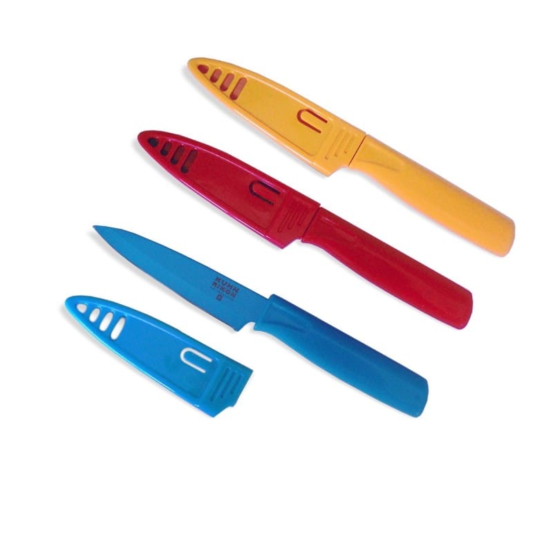 N[ R 10cm etH RyAOiCt 3{Zbg Kuhn Rikon 4-Inch Nonstick Colori Paring Knife, Set of 3