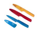 クーン リコン 10cm テフロン加工 コロリペアリングナイフ 3本セット Kuhn Rikon 4-Inch Nonstick Colori Paring K...