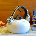 笛吹きケトル やかん 琺瑯 1.7L IH対応 クラシック ループ ホワイト シャンタール 白 Chantal Classic Enamel-On-Steel LOOP Teakettle White 37-LOOP WT