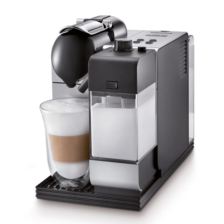 デロンギ　エスプレッソメーカー ネスプレッソカプセルシステム DeLonghi Silver Lattissima Plus Nespresso Capsule System