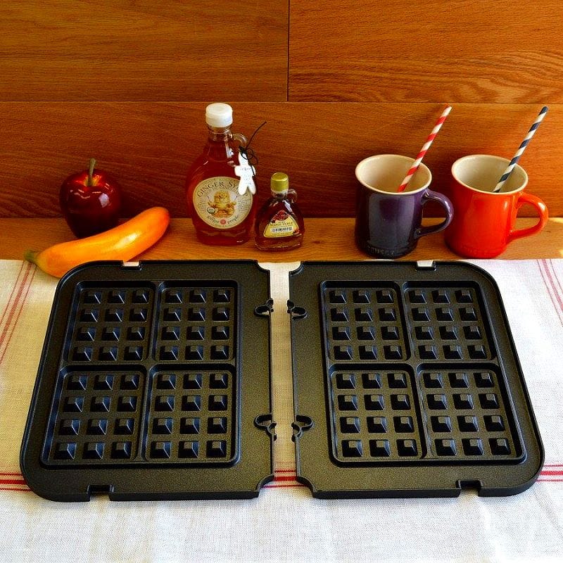 クイジナート コンパクトグリル用ワッフルプレート GR-4NJBSに取り付け可能 Cuisinart GR-WAFP Griddler Waffle Plates