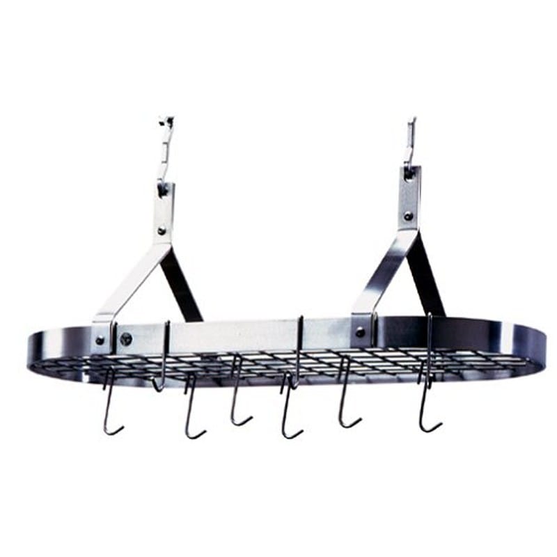 ポットラック 天井取り付け Made in USA ハンドメイド エンクルム プレミアム コンテンポラリー ステンレス Enclume Premier Contemporary Ceiling Pot Rack, Stainless Steel