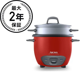 アロマ 6カップ 炊飯器 フードスチーマー 赤 レッド Aroma Arc-743-1Ngr 3-Cup (Uncooked) 6-Cup (Cooked) Rice Cooker and Food Steamer Red 家電