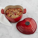 ル クルーゼ ココット 鍋 ハート型 チェリー レッド 赤 ルクルーゼ クックウェア キャセロール Le Creuset Enameled Cast Iron Heart Cocotte, 2 qt., Cerise