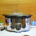 オールクラッド スロークッカー 約6L 煮込み鍋 内鍋(セラミック) All-Clad SD700450 Programmable Oval-Shaped Slow Cooker 6.5-Quart 家電