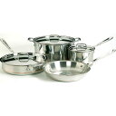 オールクラッド 銅 コッパーコア フライパン 鍋 7点セット All-Clad 6000-7 SS Copper Core 5-Ply Bonded Dishwasher Safe Cookware Set, 7-Piece, Silver